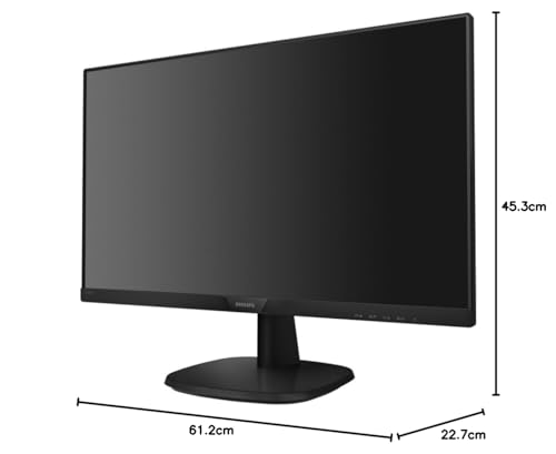 Philips 273V7QJAB - 27 Inch FHD Monitor, 75Hz, 4ms, IPS, Speakers, Smart Image, Narrow Border, LowBlue Mode (1920 x 1080, 250 cd/m², HDMI/VGA/DVI)