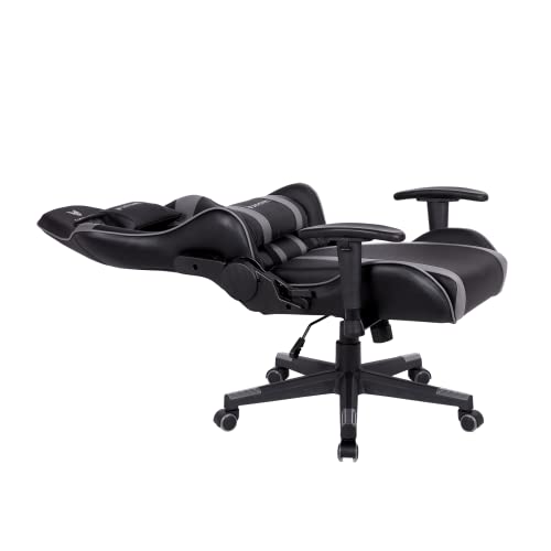 Oversteel - ULTIMET Professional Gaming Chair Leatherette, 2D Armrests, Height Adjustable, Reclining Backrest 180º, Gas Piston Class 3, Up to 120Kg, Gray