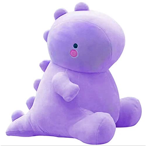 OUKEYI 11.8 inch Cute Dinosaur Plush Toys, Plush Stuffed Animal Dino Hugging Pillow Soft 3D Pom Plush Toy, Birthday Gifts for Kids Girls Boys (purple)