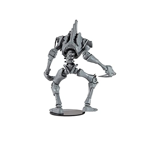 McFarlane Toys, Warhammer 40000 Necron Flayed One Action Figure with 22 Moving Parts, Unpainted Collectible Warhammer Figure with collectors stand base, Customise your figure – Ages 12+