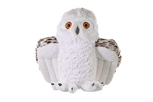 Wild Republic Snowy Owl Plush Soft Toy, Cuddlekins Cuddly Toys, Gifts for Kids, White, 30 cm