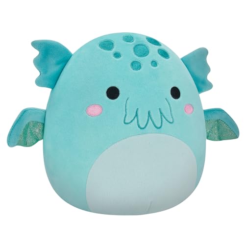 Squishmallows SQCR04087 Theotto-Blue Cthulu 7.5" Add Squad, Ultrasoft Stuffed Animal Toy, Official Kellytoy Plush