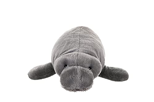 Wild Republic Manatee Plush Soft Toy, Cuddlekins Cuddly Toys, Gifts for Kids 30 cm,Grey