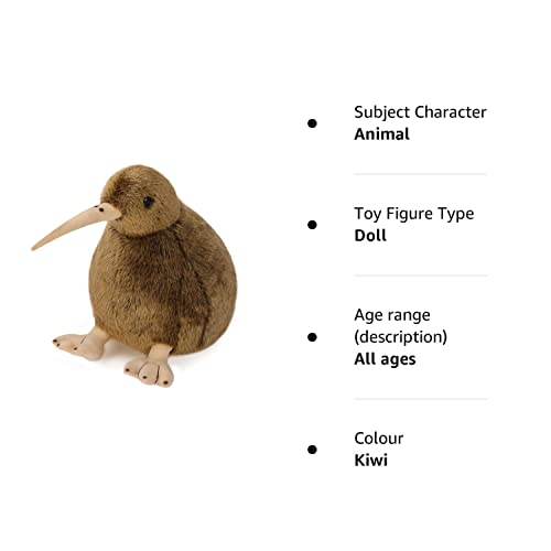 Kiwi Bird Plush Toy, Stuffed Animal Furry Kiwi Plushie Doll, Soft Fluffy Like Real Bird Hugging Toy - Present for Every Age & Occasion, L (al-01-4)