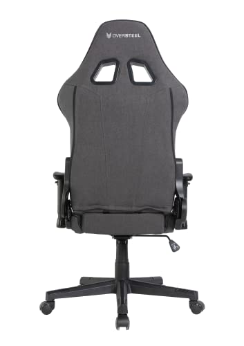 Oversteel - ULTIMET Professional Gaming Chair, Breathable Fabric, 2D Armrests, Height Adjustable, 180° Reclining Backrest, Gas Piston Class 3, Up to 120Kg, Black