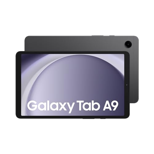 Samsung Galaxy Tab A9 Android Tablet, 64GB Storage, Large Display, Rich Sound, Graphite, 3 Year Manufacturer Extended Warranty (UK Version)