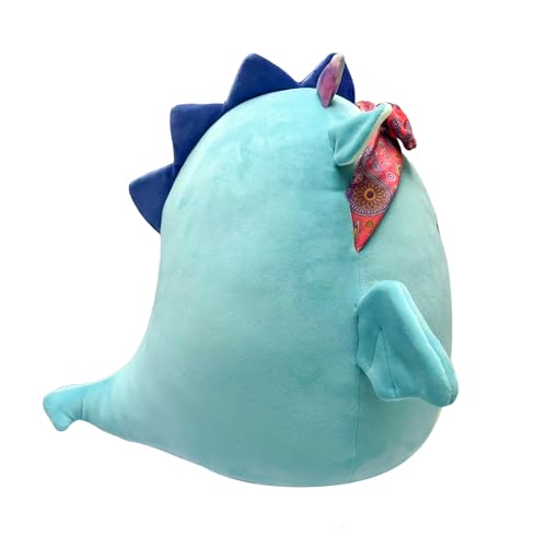 Squishmallows SQCR04125 Dark Teal 7.5" Dragon-Add Tatiana to Your Squad, Ultrasoft Stuffed Animal Toy, Official Kellytoy Plush