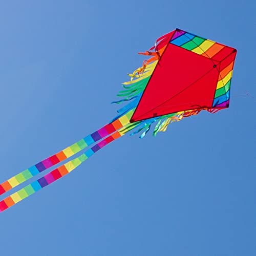 CIM Single line kite - Maya Eddy RED - for children from 3 years onwards - 65x72cm - incl. kite line and kite tails