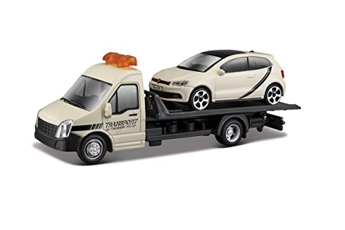 Bburago B18-31400 StreetFire Tow Truck Other License 1:43 STREET FIRE FLATBED TRANSPORT, Assorted Designs and Colours, Medium