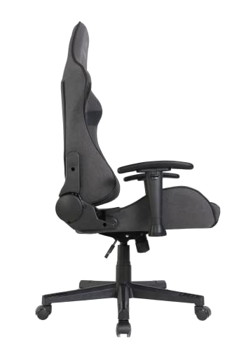 Oversteel - ULTIMET Professional Gaming Chair, Breathable Fabric, 2D Armrests, Height Adjustable, 180° Reclining Backrest, Gas Piston Class 3, Up to 120Kg, Black