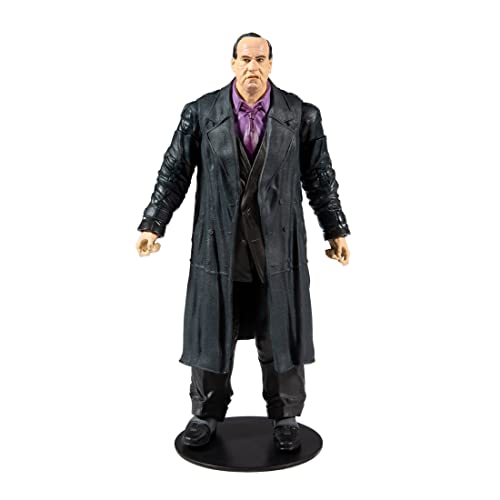 McFarlane Toys, 7-Inch DC Batman The Penguin Action Figure with 22 Moving Parts, Collectible DC Batman Movie Figure with Stand Base and Unique Collectible Character Card – Ages 12+