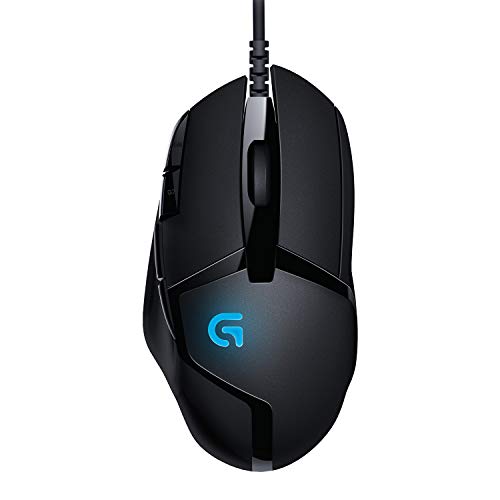 Logitech G402 Hyperion Fury Wired Gaming Mouse, 4,000 DPI, Lightweight, 8 Programmable Buttons, DPI Switch Button, Compatible with PC/Mac - Black