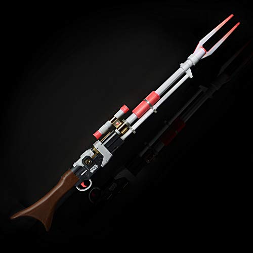 Nerf Star Wars Amban Phase-pulse Blaster, The Mandalorian, Scope with Illuminated Lens, Blaster Sounds, Acrylic, 10 Nerf Darts, 50.25 inches