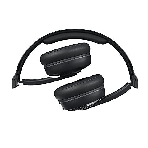 Skullcandy Cassette On-Ear Wireless Headphones, 22 Hr Battery, Microphone, Works with iPhone Android and Bluetooth Devices - Black