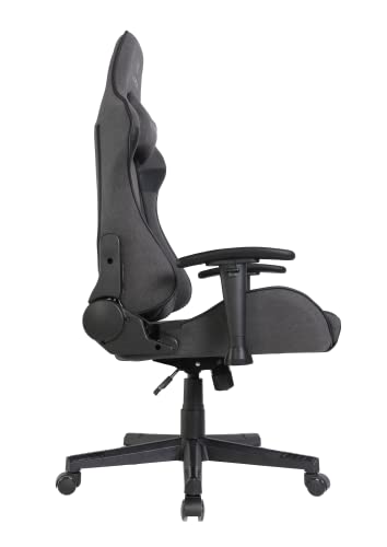 Oversteel - ULTIMET Professional Gaming Chair, Breathable Fabric, 2D Armrests, Height Adjustable, 180° Reclining Backrest, Gas Piston Class 3, Up to 120Kg, Black