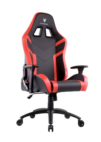 Oversteel - DIAMOND Professional Gaming Chair Leatherette, 3D Armrests, Height Adjustable, Reclining 180º, Gas Piston Class 4, Up to 150Kg, Color Red