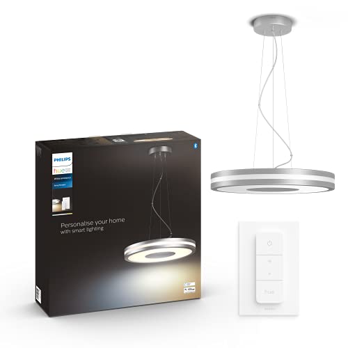 Philips Hue Being White Ambiance Smart Ceiling Suspension Light Led [Gu10], Aluminium with Dimmer Switch, Works with Alexa, Google Assistant and Apple Homekit