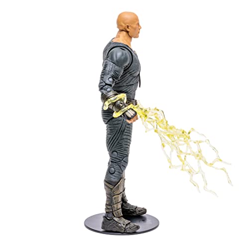 McFarlane Toys, 7-Inch DC Black Adam (Hero Costume) Action Figure with 22 Moving Parts, Collectible DC Black Adam Movie Figure with Stand Base Unique Collectible Character Card – Ages 12+