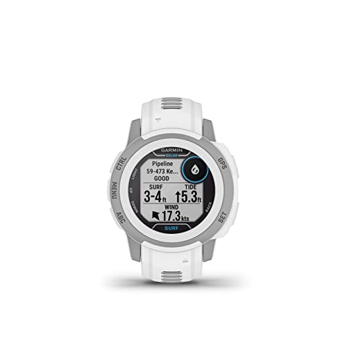 Garmin Instinct 2S SOLAR SURF, Smaller Rugged Surf Smartwatch with Tide Data, Dedicated Surfing Activity Features and Solar Charging, Ericeira