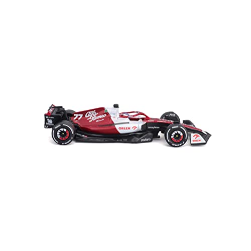 Bburago B18-38068B Foarula 1 ALFA Romeo F1 Team ORLEN C42 (2022) with Helmet BOTTAS 1:43 Scale Die-Cast Collectible Race Car, Assorted Colours