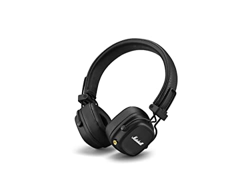 Marshall Major IV On Ear Bluetooth Headphones, Wireless Earphones, Foldable, 80+ Hours Wireless playtime- Black