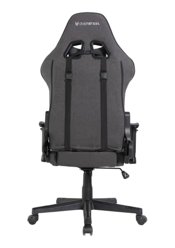 Oversteel - ULTIMET Professional Gaming Chair, Breathable Fabric, 2D Armrests, Height Adjustable, 180° Reclining Backrest, Gas Piston Class 3, Up to 120Kg, Black