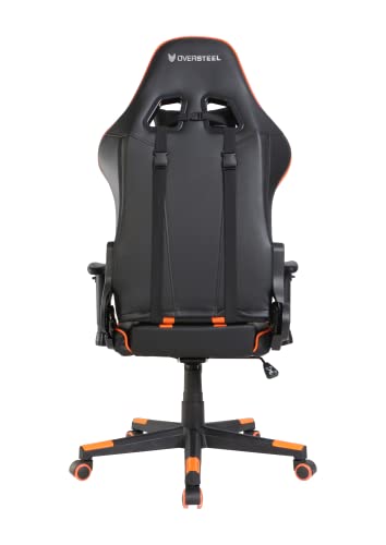 Oversteel - ULTIMET Professional Gaming Chair Leatherette, 2D Armrests, Height Adjustable, Reclining Backrest 180º, Gas Piston Class 3, Up to 120Kg, Orange