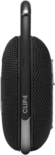 JBL Clip 4 - Bluetooth portable speaker with integrated carabiner, waterproof and dustproof, up to 10 hours of wireless music streaming, in black