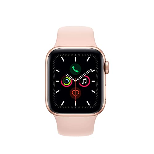 Apple Watch Series 5 (GPS, 40mm) - Gold Aluminium Case with Pink Sand Sport Band (Renewed)