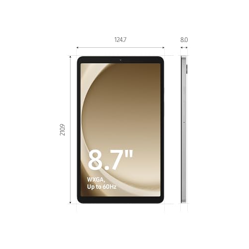 Samsung Galaxy Tab A9 Android Tablet, 64GB Storage, Large Display, Rich Sound, Silver, 3 Year Manufacturer Extended Warranty (UK Version)