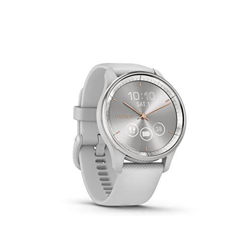 Garmin vívomove Trend, Stylish Hybrid Smartwatch with Health and Fitness functions, Dynamic Watch Hands, Touchscreen Display and up to 5 days battery life, Mist Grey