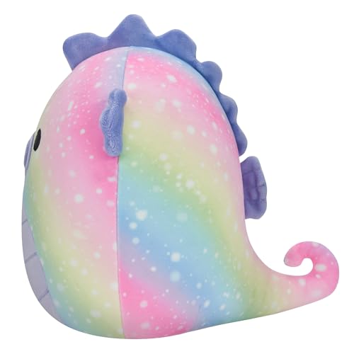 Squishmallows Emerald-Galaxy Seahorse 7.5" Add Squad, Ultrasoft Stuffed Animal Toy, Official Kellytoy Plush