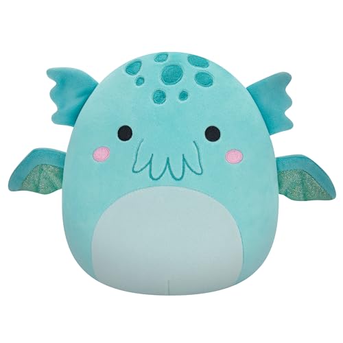 Squishmallows SQCR04087 Theotto-Blue Cthulu 7.5" Add Squad, Ultrasoft Stuffed Animal Toy, Official Kellytoy Plush