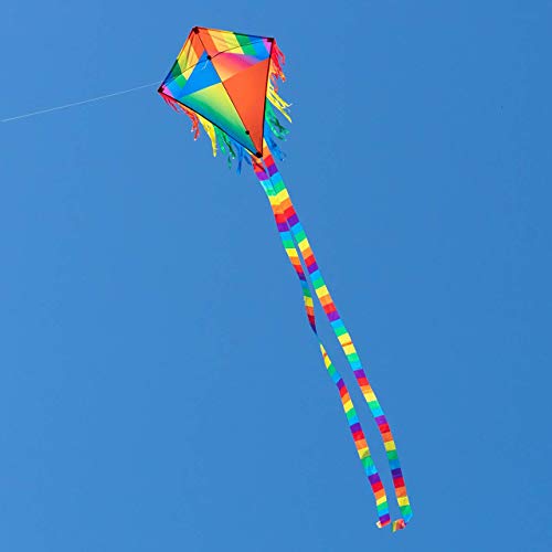 CIM Kite Set - Joker Eddy [2 Pcs Happy Joker/Maya Joker] - single line kite for children from the age of 3 years up - 65x74cm - incl. 80m kite string and 2x250cm striped tails