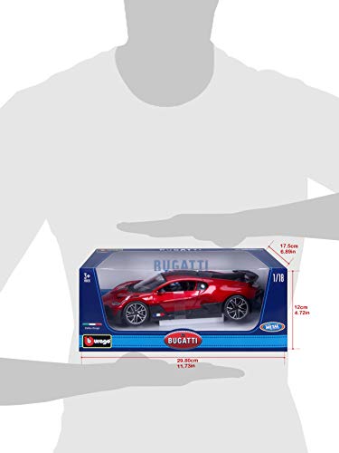 Bburago 18-11045R Bugatti Divo 1:18 Scale Model car, red