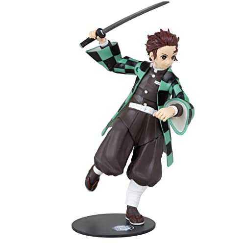 McFarlane Toys, Demon Slayer 7-inch Slayer Tanjiro Action Figure, Netflix Demon Slayer Anime Series Collectible Figure with Collectors Stand Base - Ages 12+