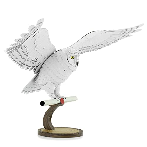 Metal Earth Fascinations PS2007 Metal Construction Kits - Harry Potter Snow Owl Hedwig, Laser Cut 3D Construction Kit, 3D Metal Puzzle, DIY Model Kit with 2.5 Metal Boards, from 14 Years