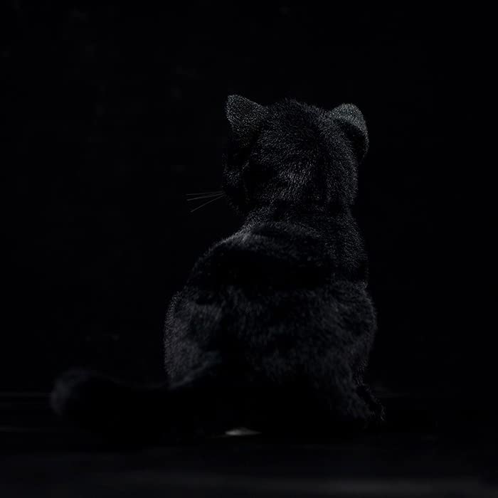 lilizzhoumax Simulation Black Cat Plush Toy Stuffed Animals Cute cat 28cm/11”, Realistic Stuffed Animal Super Soft Cat Plush Home Decoration Animal Toys birthday Gift for Kids