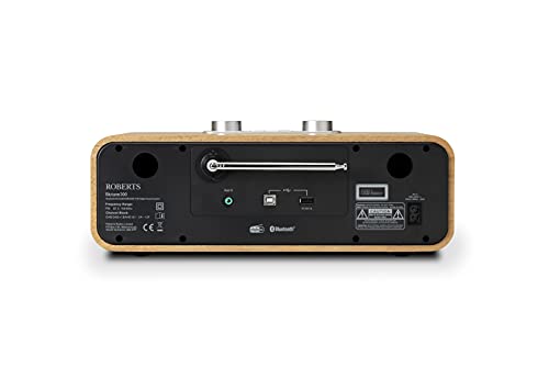 Roberts BLUTUNE300 DAB / FM RDS / Bluetooth / CD / USB Wireless Charging Sound System, Cherry Wood