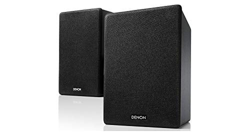 Denon SCN10 Speakers, Two-Way HiFi Speakers for TV Sound System, 2x 65W, Compatible with Receivers & Amplifiers, Elegant Design - Black SCN10BKEM