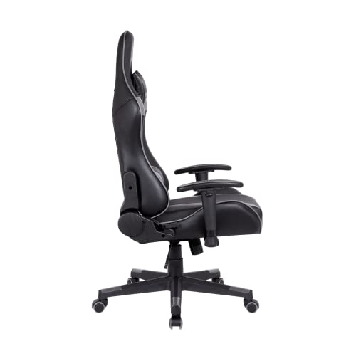 Oversteel - ULTIMET Professional Gaming Chair Leatherette, 2D Armrests, Height Adjustable, Reclining Backrest 180º, Gas Piston Class 3, Up to 120Kg, Gray