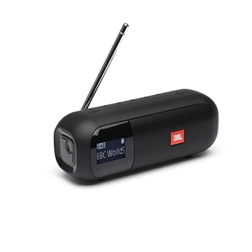 JBL Tuner 2 Portable Radio - Bluetooth speaker with DAB and FM radio, 12 hours of wireless music, in black