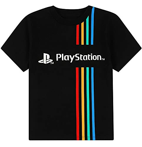 Playstation Boys T Shirt Gaming Birthday Gift Kids Top Black (7-8 Years)