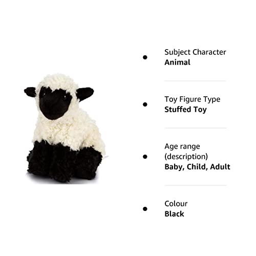 Living Nature Black Faced Lamb, Realistic Soft Cuddly Farm Toy, Naturli Eco-Friendly Plush, 18.5cm