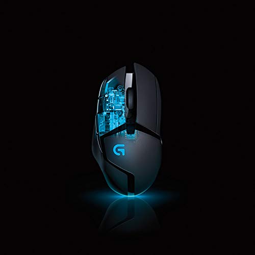 Logitech G402 Hyperion Fury Wired Gaming Mouse, 4,000 DPI, Lightweight, 8 Programmable Buttons, DPI Switch Button, Compatible with PC/Mac - Black