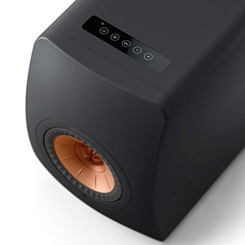 KEF LS50 Wireless II - Active wireless stereo speaker system (Carbon Black) | HDMI | Airplay 2 | Bluetooth | Spotify | Tidal