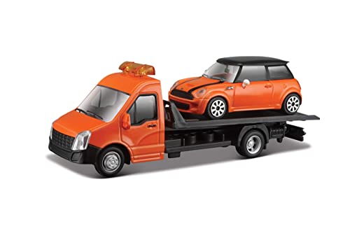 Bburago B18-31400 StreetFire Tow Truck Other License 1:43 STREET FIRE FLATBED TRANSPORT, Assorted Designs and Colours, Medium