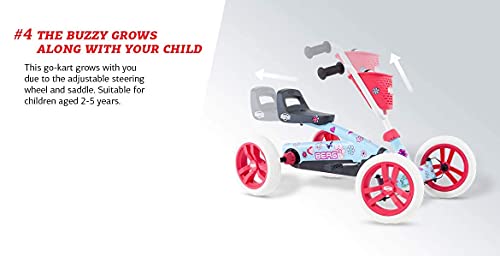 BERG Pedal Car Buzzy Sahara | Pedal Go Kart, Ride On Toys for Boys and Girls, Go Kart, Toddler Ride on Toys, Outdoor Toys, Beats Every Tricycle, Adaptable to Body Lenght, Go Cart for Ages 2-5 Years