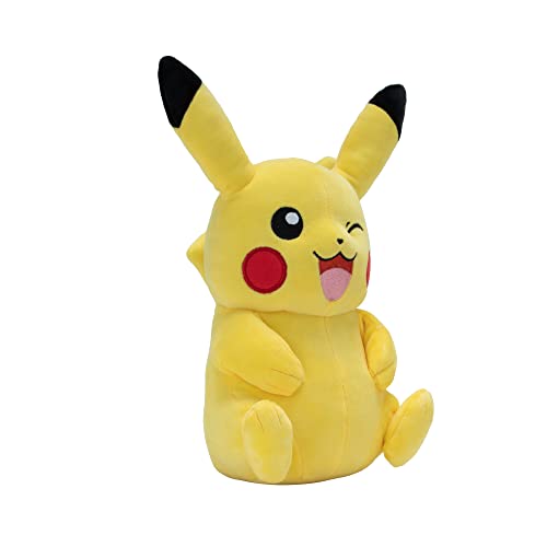 Pokémon PKW3106 Official & Premium Quality 12-inch Pikachu Adorable, Ultra-Soft, Plush Toy, Perfect for Playing & Displaying-Gotta Catch ‘Em All, Black