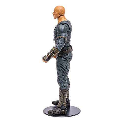 McFarlane Toys, 7-Inch DC Black Adam Action Figure with 22 Moving Parts, Collectible DC Black Adam Movie Figure with Throne, Stand Base and Unique Collectible Character Card – Ages 12+